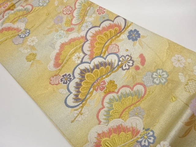 JAPANESE FUKURO OBI / WOVEN WEEPING SAKURA